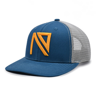 6 Panel Ön Kavisli Kenar Örgü Snap Back Spor Şapkaları 3D İşlemeli Logo 112 Marka Stilleri Kamyon Şoförü Şapkası