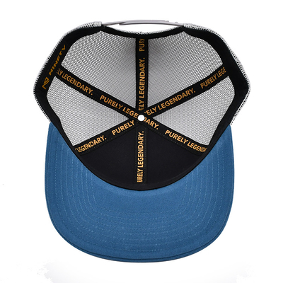 6 Panel Ön Kavisli Kenar Örgü Snap Back Spor Şapkaları 3D İşlemeli Logo 112 Marka Stilleri Kamyon Şoförü Şapkası