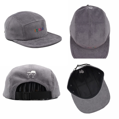 Pamuk Corduroy Yapılandırılmamış 5 Panel Camper Kapak Dışarıda Koşmak İçin