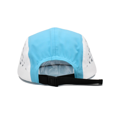 Her Yeri Baskı 5 Panel Spor Koşu Kampı Şapkası OEM Kauçuk Baskılı Logo