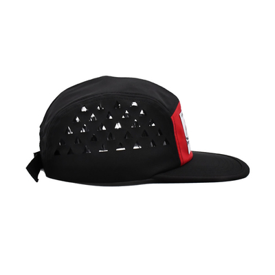 Logo Dokuma Etiket Ects ​​Lazer Kesim Panelli Özelleştirilmiş 5 Panel Camper Şapka