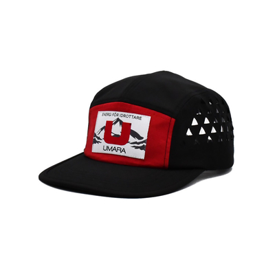Logo Dokuma Etiket Ects ​​Lazer Kesim Panelli Özelleştirilmiş 5 Panel Camper Şapka