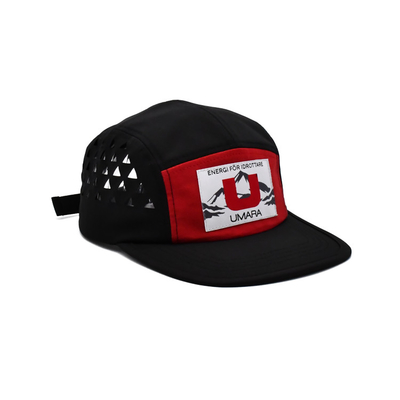 Logo Dokuma Etiket Ects ​​Lazer Kesim Panelli Özelleştirilmiş 5 Panel Camper Şapka