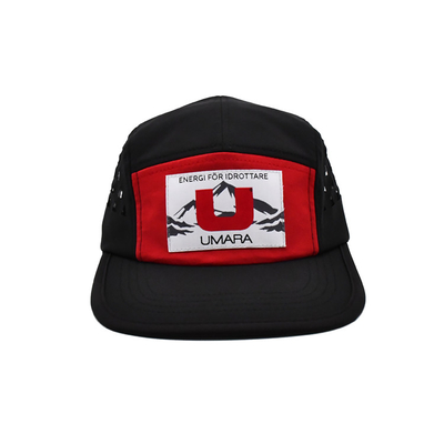 Logo Dokuma Etiket Ects ​​Lazer Kesim Panelli Özelleştirilmiş 5 Panel Camper Şapka