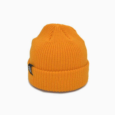 Kış için özel sarı örgü şapkalar 58cm Unisex yetişkin