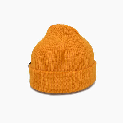 Kış için özel sarı örgü şapkalar 58cm Unisex yetişkin