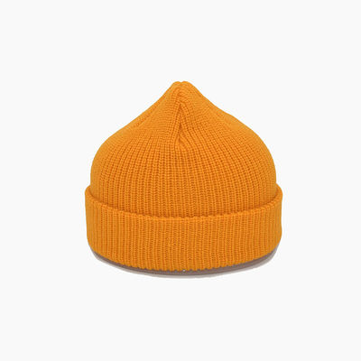 Kış için özel sarı örgü şapkalar 58cm Unisex yetişkin