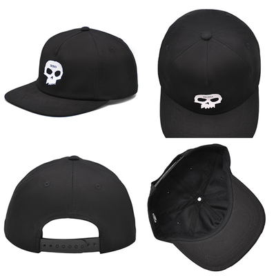 Düz vizörlu beş panelli Snapback Kapak 6 Havalandırma için gözlük 6 gözlük