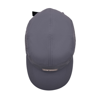 Hafif Nylon 5 Panel Camper Şapkası Su geçirmez Koşu Siyah Koşu Ağı Şapkası Düzenlenebilir Kemerle