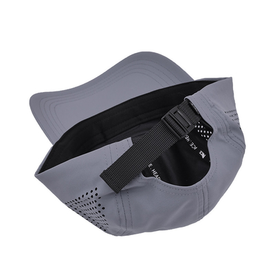 Hafif Nylon 5 Panel Camper Şapkası Su geçirmez Koşu Siyah Koşu Ağı Şapkası Düzenlenebilir Kemerle