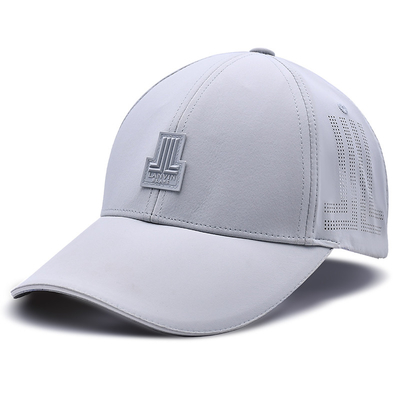 Özelleştirilebilir 6 Panel Beyzbol Başlığı Eğimli Zirve Tarzı Kauçuk Yama Logo