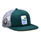 Özel 5 Panel Düz Kenarlıklı Ağı Trucker Şapkası, nakışlı dokuma etiketi Logo köpüklü Trucker Şapkaları