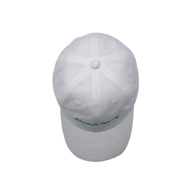 Düzenebilir kemer ve pamuklu kumaşlı nakışlı logo 6 panel beyzbol şapkası