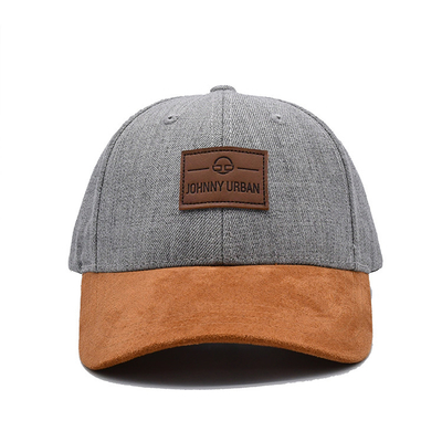 Suede 6 Panel Beyzbol Başlığı Renk Eşleşen Dikiş ve Güçlendirilmiş Dikişlerle