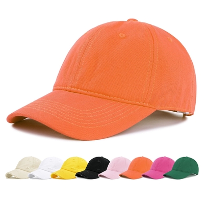 Toptan Satış 6 Panel Eğimli Kenarlı Beyzbol Şapkası Unisex Turuncu Sprot şapkalar