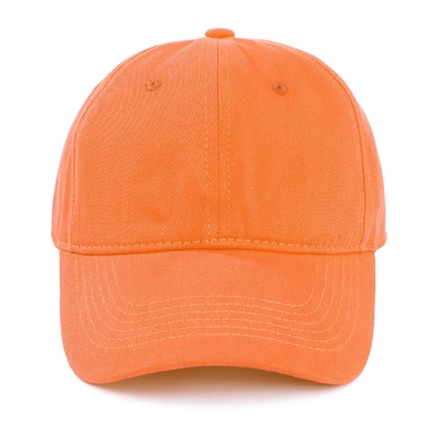 Toptan Satış 6 Panel Eğimli Kenarlı Beyzbol Şapkası Unisex Turuncu Sprot şapkalar