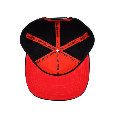 3 boyutlu nakışlı logo ve iç bant baskı dokuma etiketi ile ayarlanabilir boyutlarda Snapback şapka
