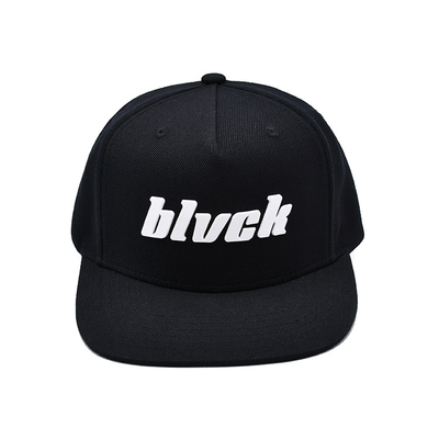 Özel Kauçuk Patch Düz Kenarlı Unisex Snapback Şapkalar