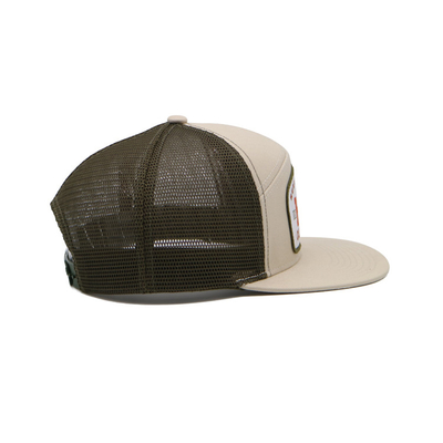 Unisex pamuklu kamyon şapkası düz vizörlü ve nakışlı çizgisi olan Snapback dokuma yama