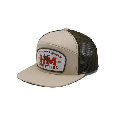 Unisex pamuklu kamyon şapkası düz vizörlü ve nakışlı çizgisi olan Snapback dokuma yama