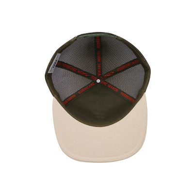 Unisex pamuklu kamyon şapkası düz vizörlü ve nakışlı çizgisi olan Snapback dokuma yama
