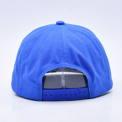 Yüksek kaliteli özel baskılı snapback şapkaları mavi yapılandırılmamış 5 panel düz kenarlı erkekler için açık hava yumuşak hip hop şapkaları