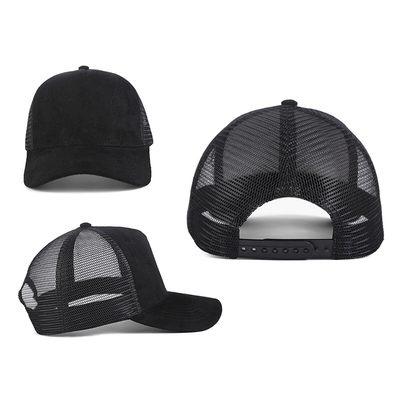 Nefes alıcı sıradan süet örgü sırt beyzbol şapkası kadın trend 5 panel kamyoncu şapkası