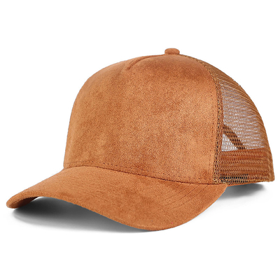 Nefes alıcı sıradan süet örgü sırt beyzbol şapkası kadın trend 5 panel kamyoncu şapkası