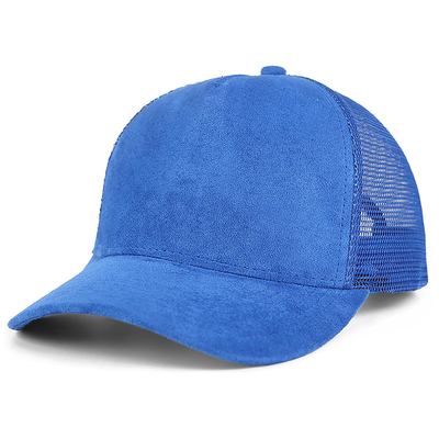 Yüksek Kalite 5 Panel Pembe Süet Kamyon Şapkası Özel Kadınlar Moda Boş Kamyon Şapkası Toptan
