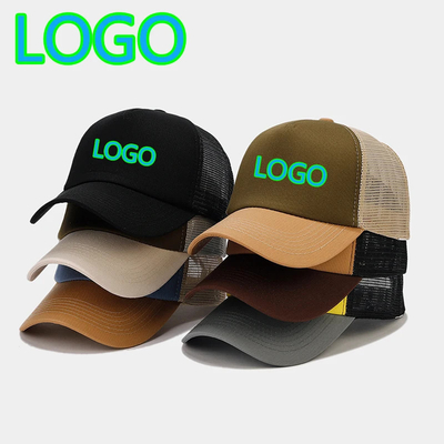 Özel 5 Panel Mesh Trucker Cap Unisex Boş Plain Trucker Cap