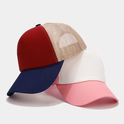 OEM Yüksek Kalite Toptan Satın Alınan Mesh Trucker Cap 5 Panel Plain Back Trucker Hat Custom Gorras Mesh Hat