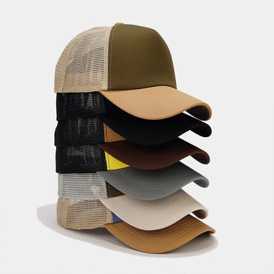 OEM Yüksek Kalite Toptan Satın Alınan Mesh Trucker Cap 5 Panel Plain Back Trucker Hat Custom Gorras Mesh Hat