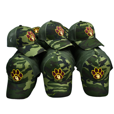 Yeşil Dişli Kamyon Şapkası Özel 6 Panel Gorra Kamyon Şapkası Kırık Logo ile