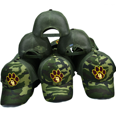 Yeşil Dişli Kamyon Şapkası Özel 6 Panel Gorra Kamyon Şapkası Kırık Logo ile