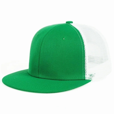 Boş Plain 6 Panel Trucker Cap Custom Flat Mesh Trucker Şapka