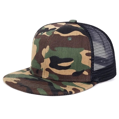 Boş Plain 6 Panel Trucker Cap Custom Flat Mesh Trucker Şapka