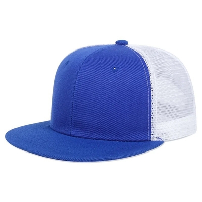 Boş Plain 6 Panel Trucker Cap Custom Flat Mesh Trucker Şapka
