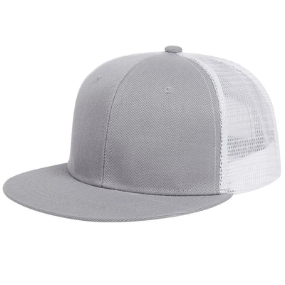 Boş Plain 6 Panel Trucker Cap Custom Flat Mesh Trucker Şapka