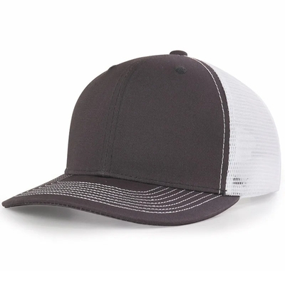 Plastik Snapback ile Özel Ön Kavisli Mesh Şapka Pamuk Kamyon Şapka