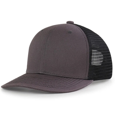 Plastik Snapback ile Özel Ön Kavisli Mesh Şapka Pamuk Kamyon Şapka