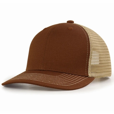 Plastik Snapback ile Özel Ön Kavisli Mesh Şapka Pamuk Kamyon Şapka