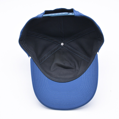 Toptan mavi ip beyzbol şapkası özel yapılandırılmış nakış logo 5 panel golf şapkaları gorras