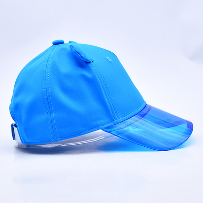 OEM Şapka Fabrikası Toptan Yüksek Kalite 5 Panel Çocuk Beyzbol Şapkası Özel Şeffaf Pvc Kenar Çocuk Beyzbol Şapkası