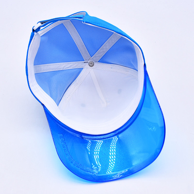 OEM Şapka Fabrikası Toptan Yüksek Kalite 5 Panel Çocuk Beyzbol Şapkası Özel Şeffaf Pvc Kenar Çocuk Beyzbol Şapkası