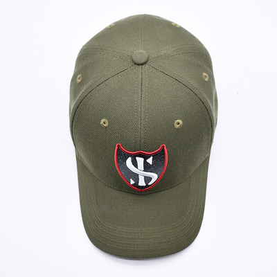 Özel Gorras spor tedarikçisi 6 panel yeşil beyzbol şapkası yüksek kaliteli 3d nakış beyzbol şapkası