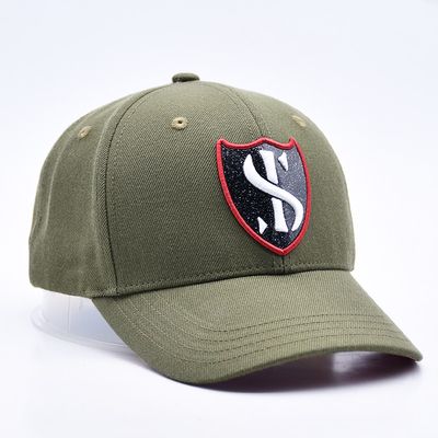 Özel Gorras spor tedarikçisi 6 panel yeşil beyzbol şapkası yüksek kaliteli 3d nakış beyzbol şapkası
