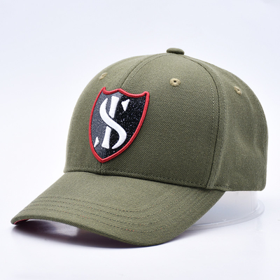 Özel Gorras spor tedarikçisi 6 panel yeşil beyzbol şapkası yüksek kaliteli 3d nakış beyzbol şapkası