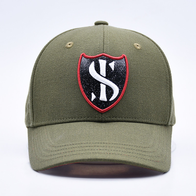 Özel Gorras spor tedarikçisi 6 panel yeşil beyzbol şapkası yüksek kaliteli 3d nakış beyzbol şapkası