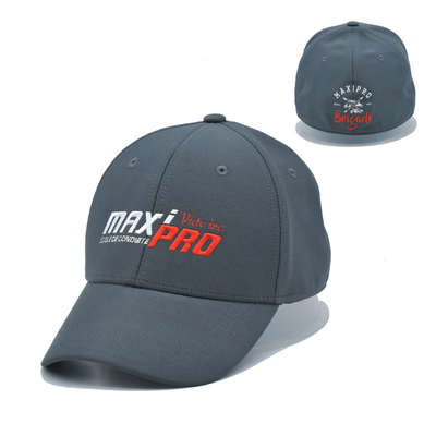 OEM Toptan Satın Alım 6 Panel Gri Elastik Beyzbol Şapkaları Özel Beyzbol Şapkası Kapalı Geri Uygulanmış Gorras