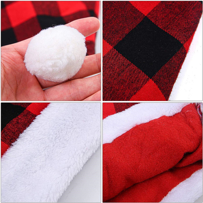 Yetişkinler Kış Plaid Noel Şapkası Özel Dekoratif Sıcak Skullies Şapkalar örgü şapka
